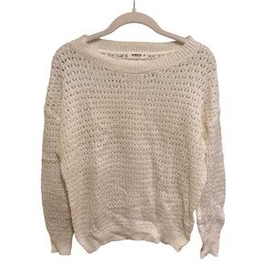 Boutique Brand Clockhouse - We Love Knit Cream Crochet Knit Sweater - Size M